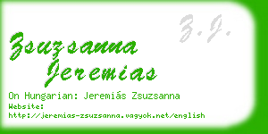zsuzsanna jeremias business card