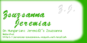zsuzsanna jeremias business card